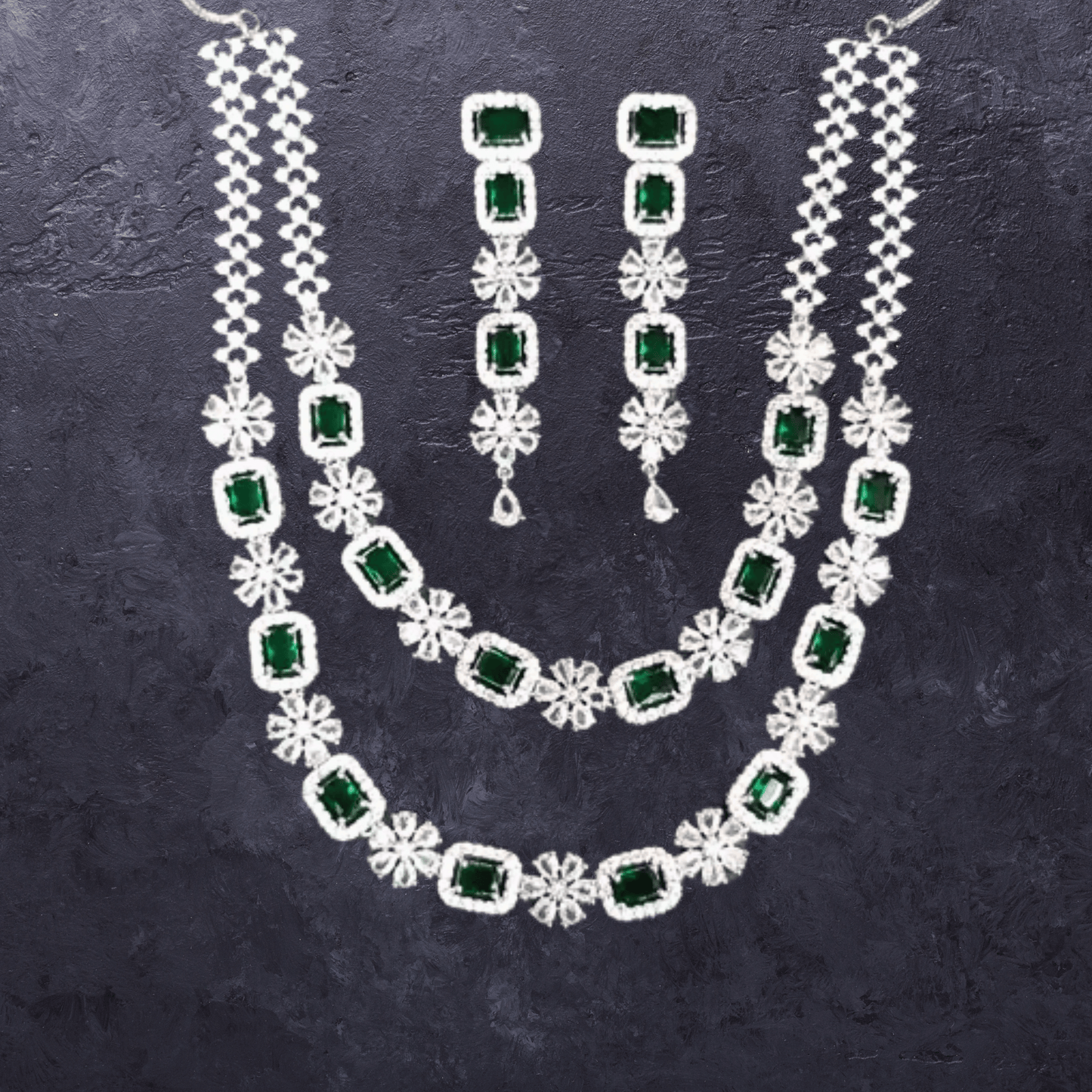 Double layer ad necklace set  (⭐⭐⭐⭐⭐)