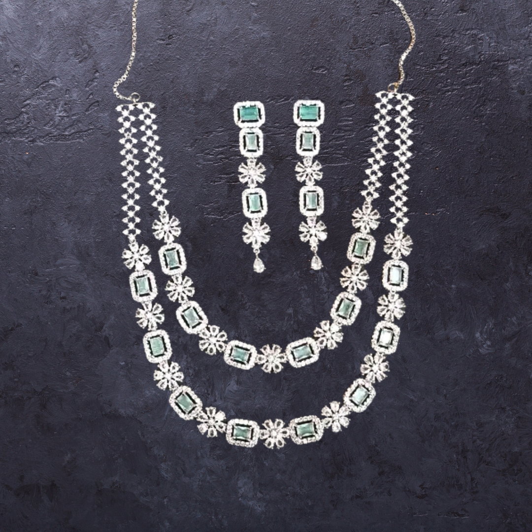 Double layer ad necklace set  (⭐⭐⭐⭐⭐)