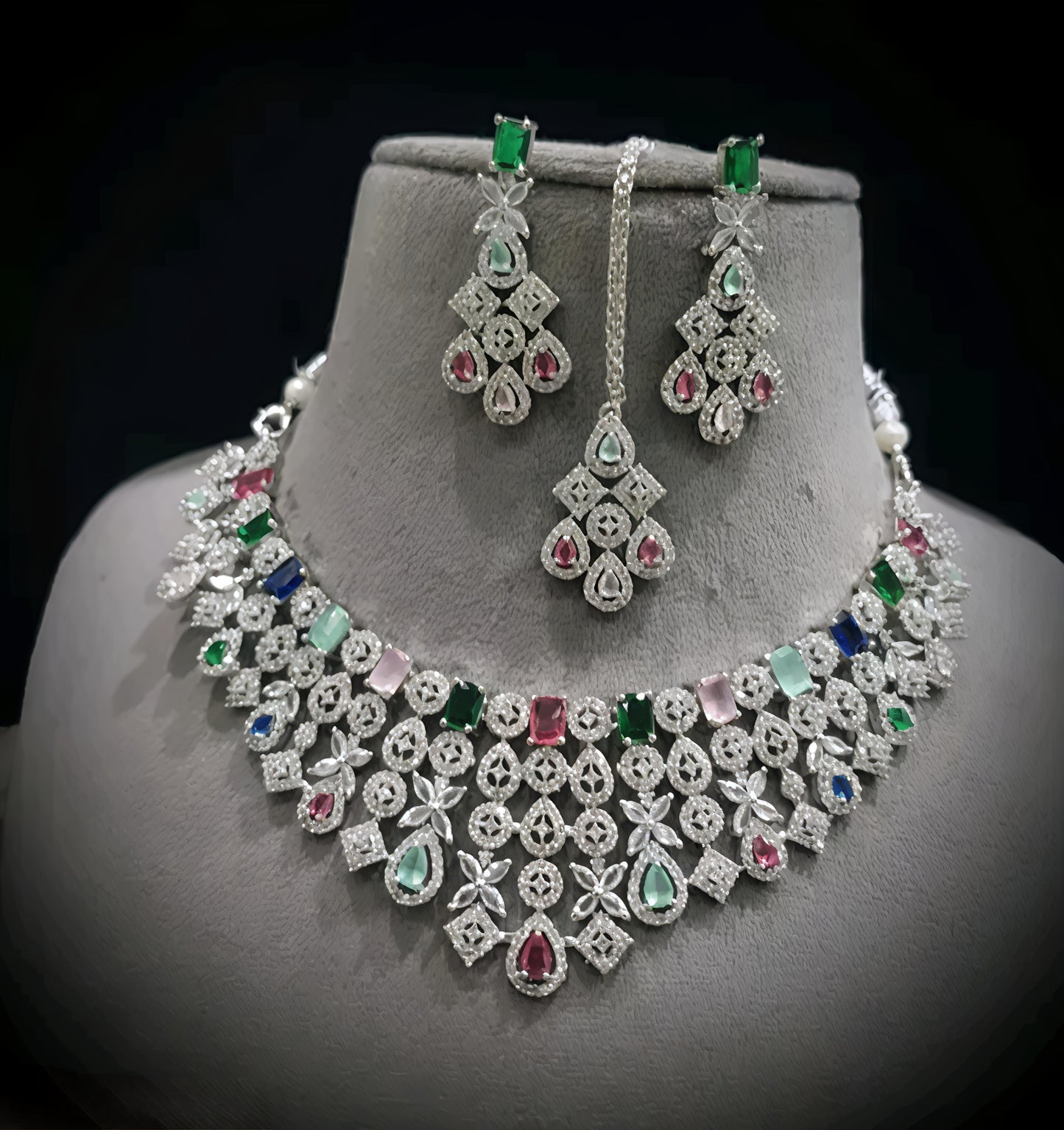 Royal green ad necklace Set (⭐⭐⭐⭐⭐)