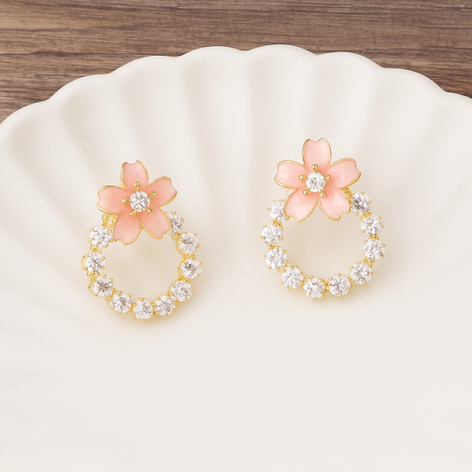 Korean flower earrings (⭐⭐⭐⭐⭐)