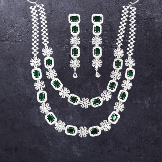 Double layer ad necklace set  (⭐⭐⭐⭐⭐)