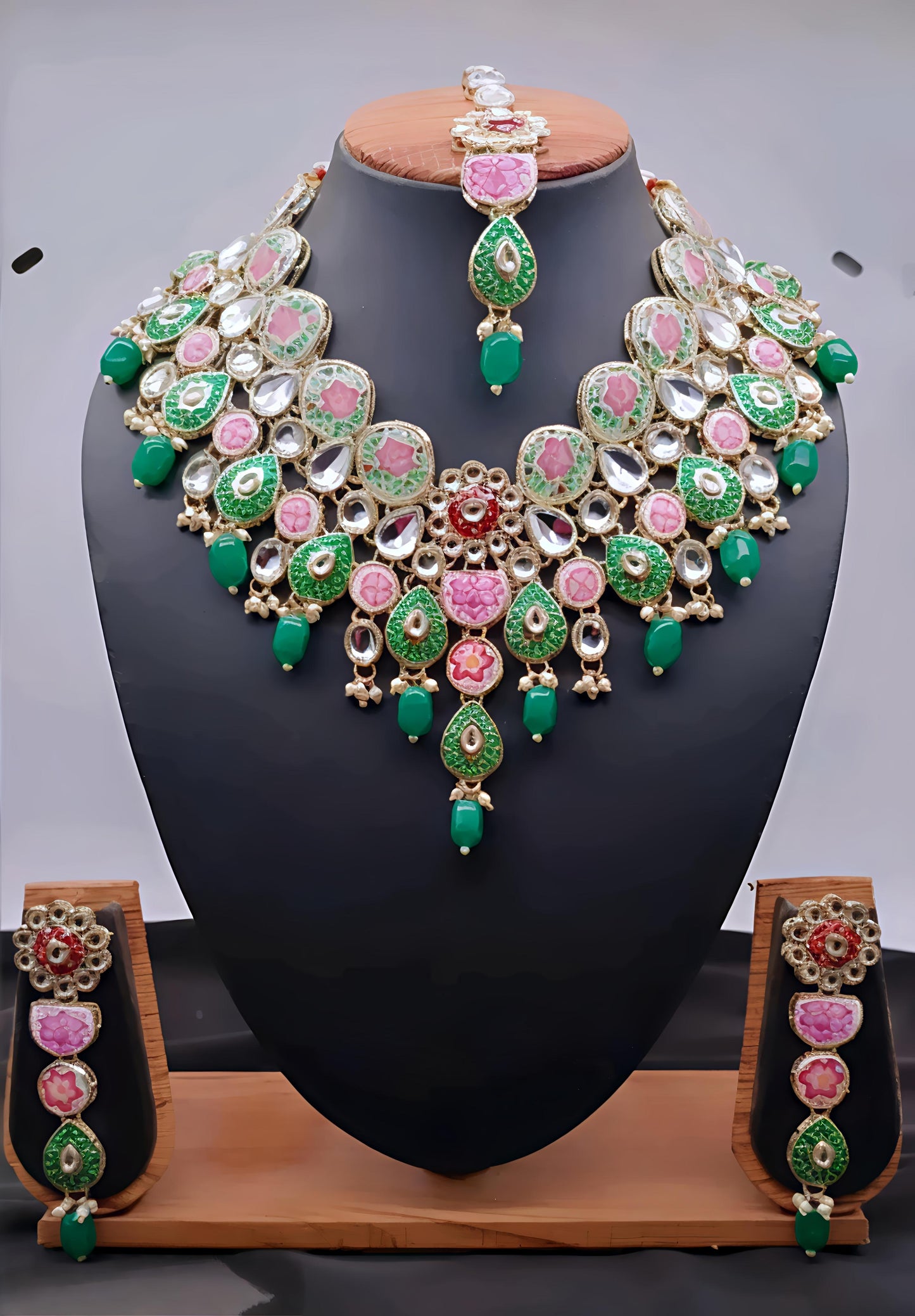 Stunning pink chokar set (⭐⭐⭐⭐⭐)