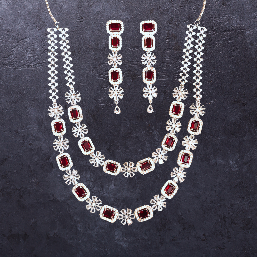 Double layer ad necklace set  (⭐⭐⭐⭐⭐)