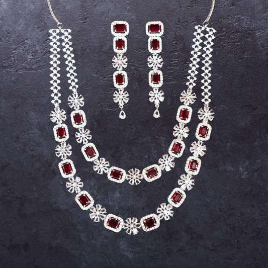 Double layer ad necklace set  (⭐⭐⭐⭐⭐)