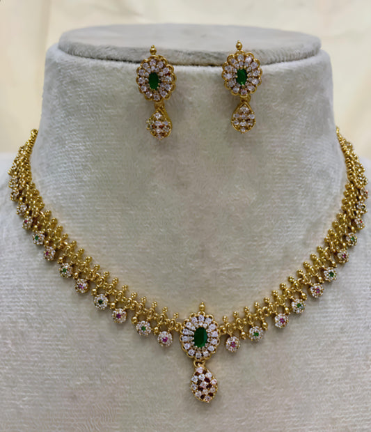 Gold plated ad necklace set (⭐⭐⭐⭐⭐)