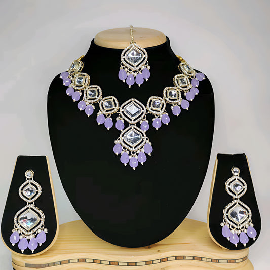 Stunning kundan necklace set (⭐⭐⭐⭐⭐)