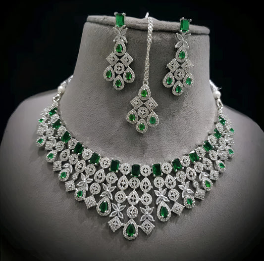 Royal green ad necklace Set (⭐⭐⭐⭐⭐)