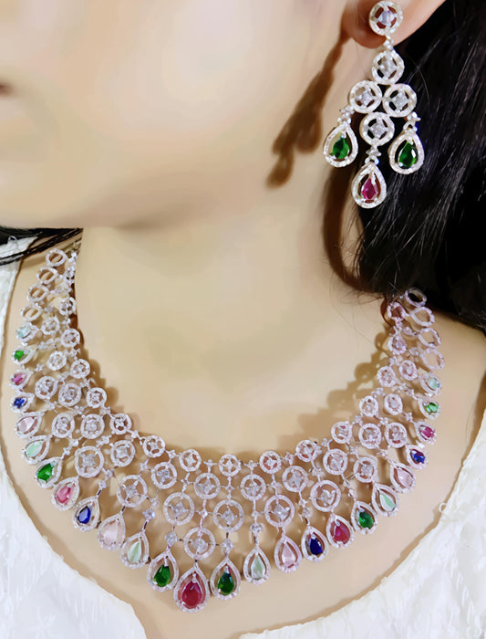 Multicolour ad chokar set (⭐⭐⭐⭐⭐)