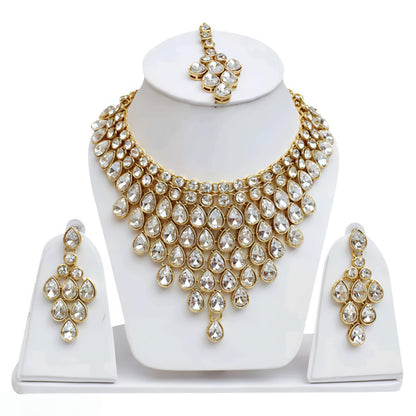 Stunning kundan necklace set (⭐⭐⭐⭐⭐)