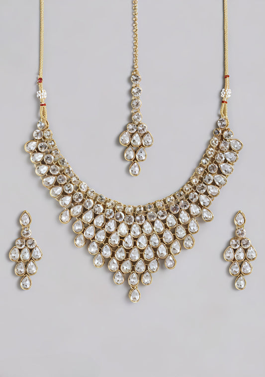 Stunning kundan necklace set (⭐⭐⭐⭐⭐)