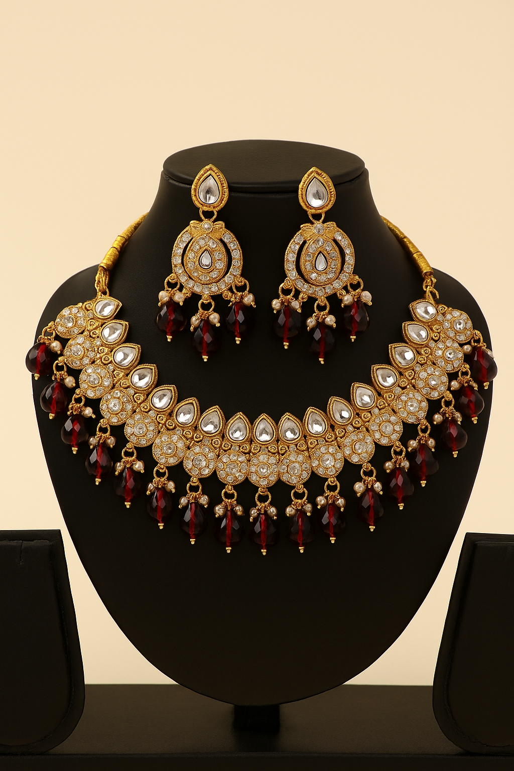 Stunning kundan necklace set (⭐⭐⭐⭐⭐)